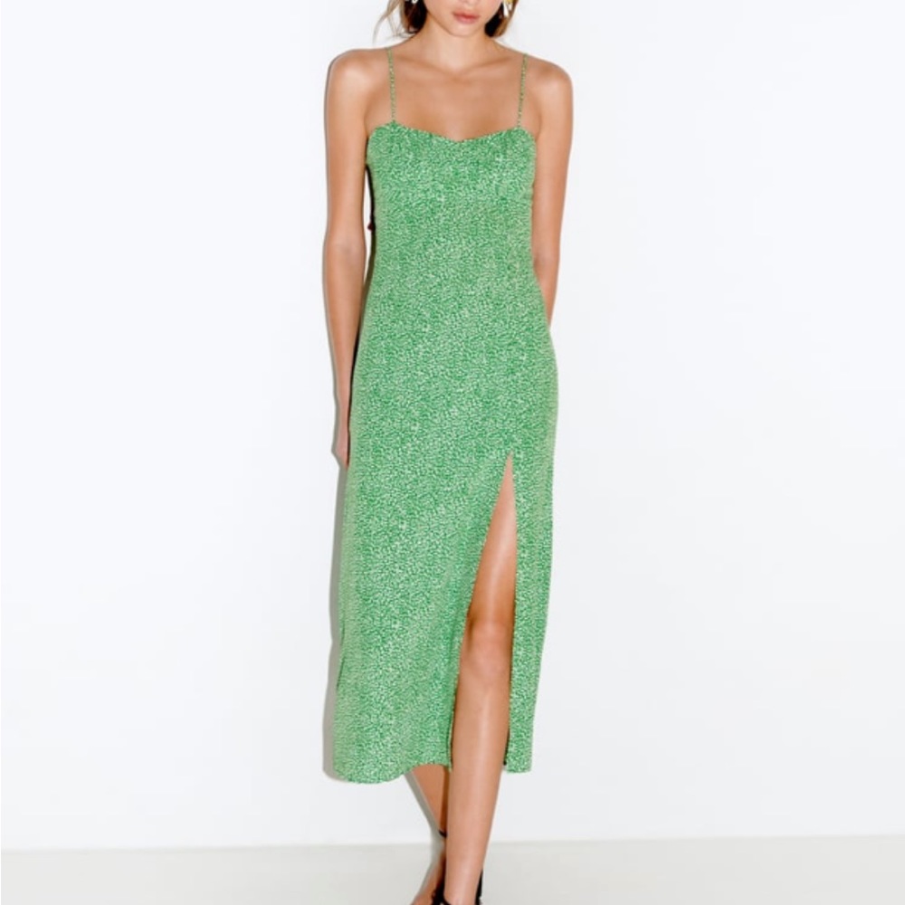Zara green dress